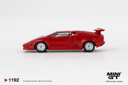 Mini GT #1192 - Lamborghini Countach 25th Anniversary, Red | 1:64