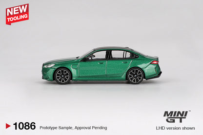 Mini GT #1086 - BMW M5, Isle of Man Green Metallic | 1:64