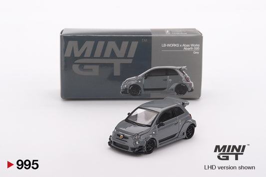 Mini GT #995 - Fiat Abarth 595 LB-Works X, Abas Works grau | 1:64
