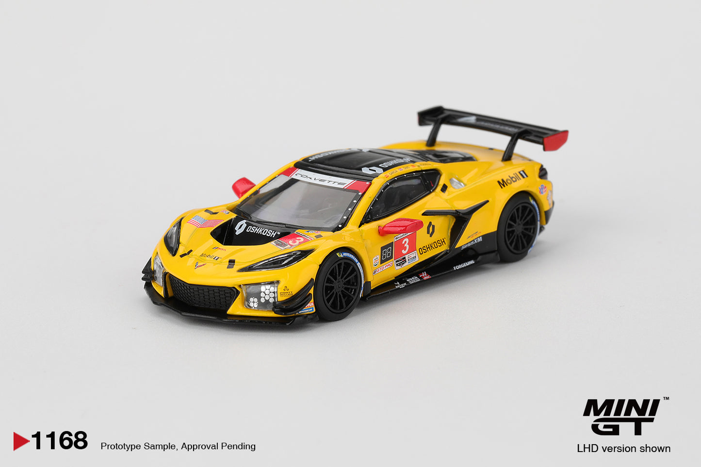 Mini GT #1168 - Chevrolet Corvette Z06 GT3.R #3 Corvette Racing by Pratt Miller Motorsports 2025 IMSA Daytona 24 Hrs | 1:64