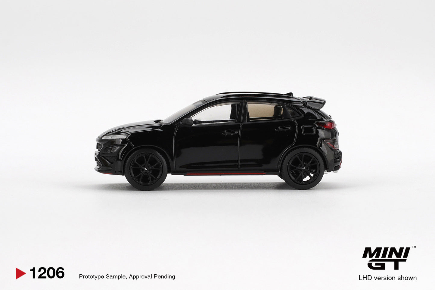 Mini GT #1206 - Hyundai KONA N, Phantom Black | 1:64