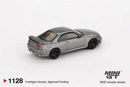 Mini GT #1128 - NISSAN Skyline GT-R, Dark Metal Gray (NISMO BCNR33 CRS Version) | 1:64