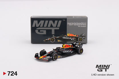 Mini GT #724 - Oracle Red Bull Racing RB19 #1  Max Verstappen  2023 F1  2023 Bahrain GP Winner | 1:64