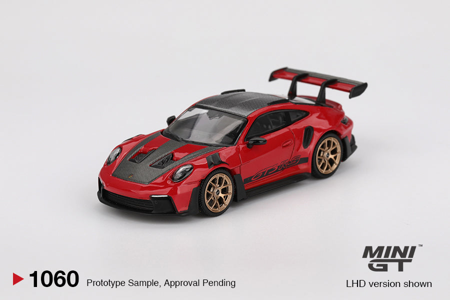 Mini GT #1060 - Porsche 911 (992) GT3 RS Weissach Package, Guards Red | 1:64