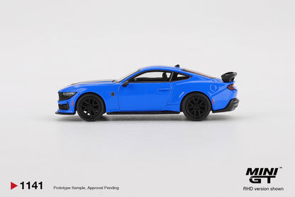 Mini GT #1141 - Ford Mustang Dark Horse 2024, Grabber Blue | 1:64
