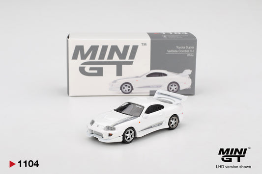 Mini GT #1104 - Toyota Supra VeilSide Combat V-I, White | 1:64