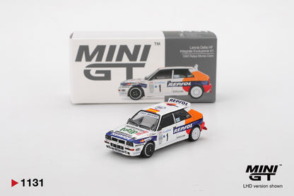 Mini GT #1131 - Lancia Delta HF Integrale Evoluzione #1 1993 Rallye Monte-Carlo | 1:64