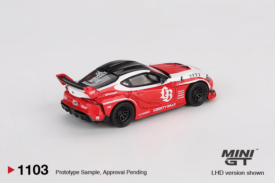 Mini GT #1103 - LB★WORKS Toyota GR Supra, Red | 1:64