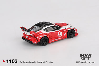 Mini GT #1103 - LB★WORKS Toyota GR Supra, Red | 1:64
