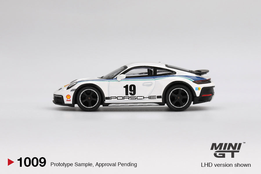 Mini GT #1009 - Porsche 911 (992) Dakar Rally Design Package 74, white | 1:64