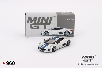 Mini GT #960 - Jaguar C-X75, silber/blau | 1:64