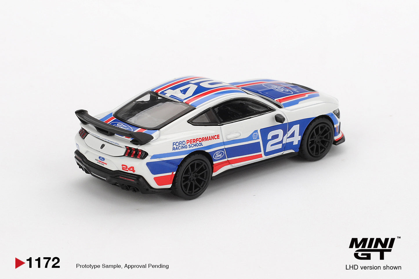 Mini GT #1172 - Ford Mustang Dark Horse #24 Ford Performance Racing School | 1:64