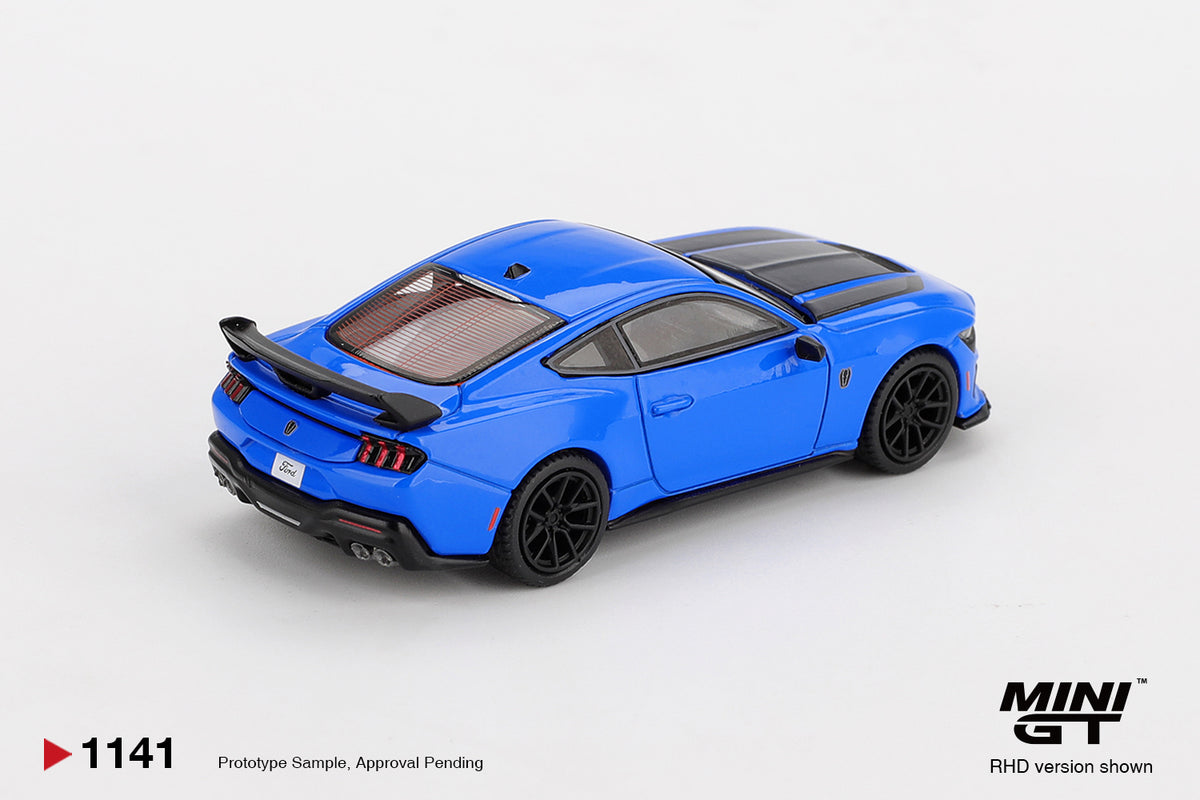 Mini GT #1141 - Ford Mustang Dark Horse 2024, Grabber Blue | 1:64