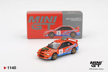 Mini GT #1140 - Subaru Impreza WRC97 #1 1999 DRM Champion | 1:64