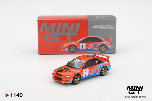 Mini GT #1140 - Subaru Impreza WRC97 #1 1999 DRM Champion | 1:64