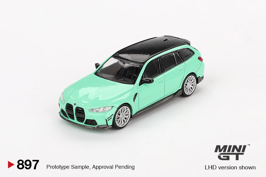 Mini GT #897 - BMW M3 Touring (G81) Performance, mint-grün, Linkslenker | 1:64