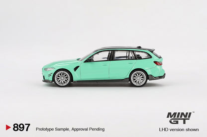 Mini GT #897 - BMW M3 Touring (G81) Performance, mint-grün, Linkslenker | 1:64