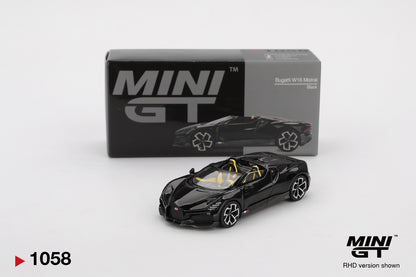 Mini GT #1058 - Bugatti W16, mistral black | 1:64