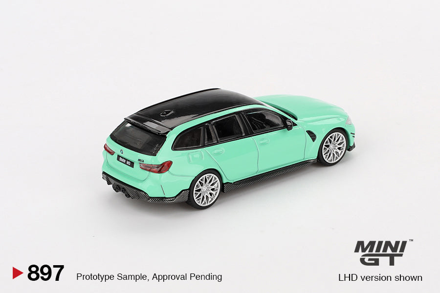 Mini GT #897 - BMW M3 Touring (G81) Performance, mint-grün, Linkslenker | 1:64
