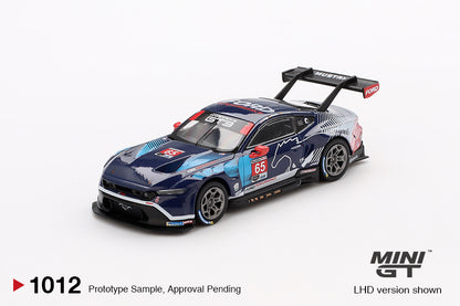 Mini GT #1012 - Ford Mustang GT3 #65 Ford Multimatic Motorsports 2024 IMSA Daytona 24 Hrs | 1:64