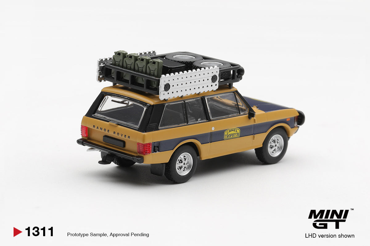 Mini GT #1311 - Range Rover 1981 Camel Trophy Sumatra N.Sudmann &amp; F.Hofmann | 1:64