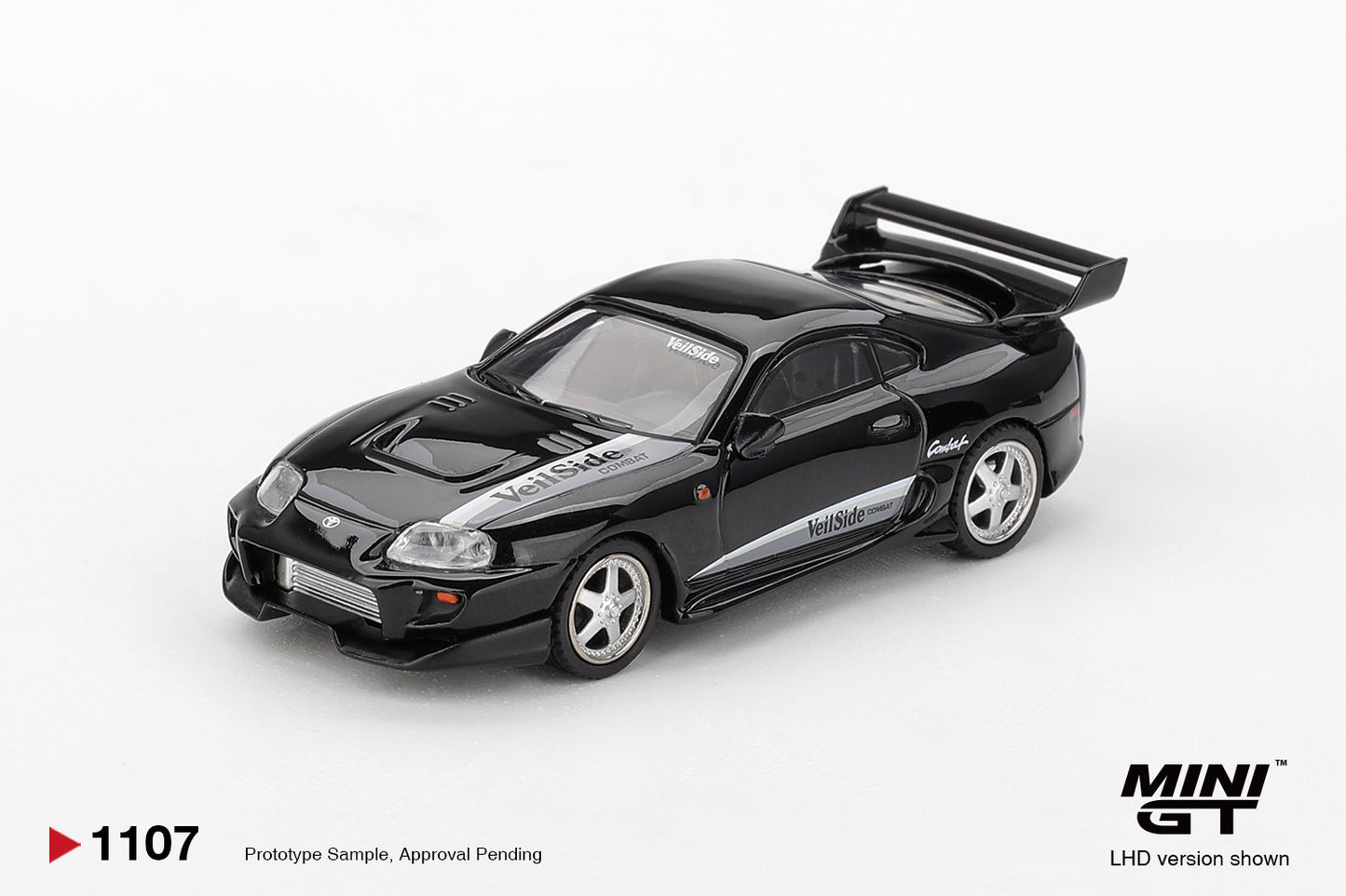 Mini GT #1107 - Toyota Supra VeilSide Combat V-II, Black | 1:64
