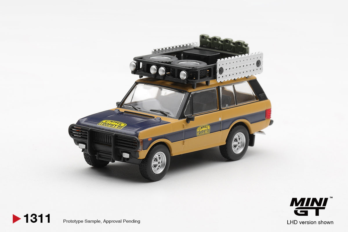 Mini GT #1311 - Range Rover 1981 Camel Trophy Sumatra N.Sudmann &amp; F.Hofmann | 1:64