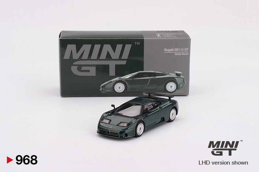 Mini GT #968 - Bugatti EB110 GT, dunkelgrün | 1:64