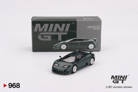Mini GT #968 - Bugatti EB110 GT, dunkelgrün | 1:64