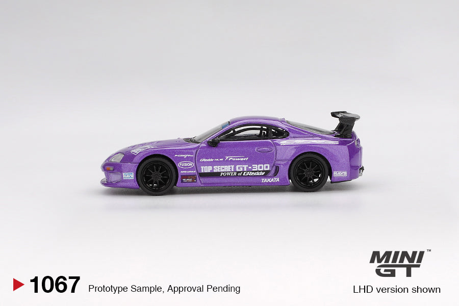 Mini GT #1067 - Toyota Supra MK4 (A80) Top Secret GT-300, purple | 1:64