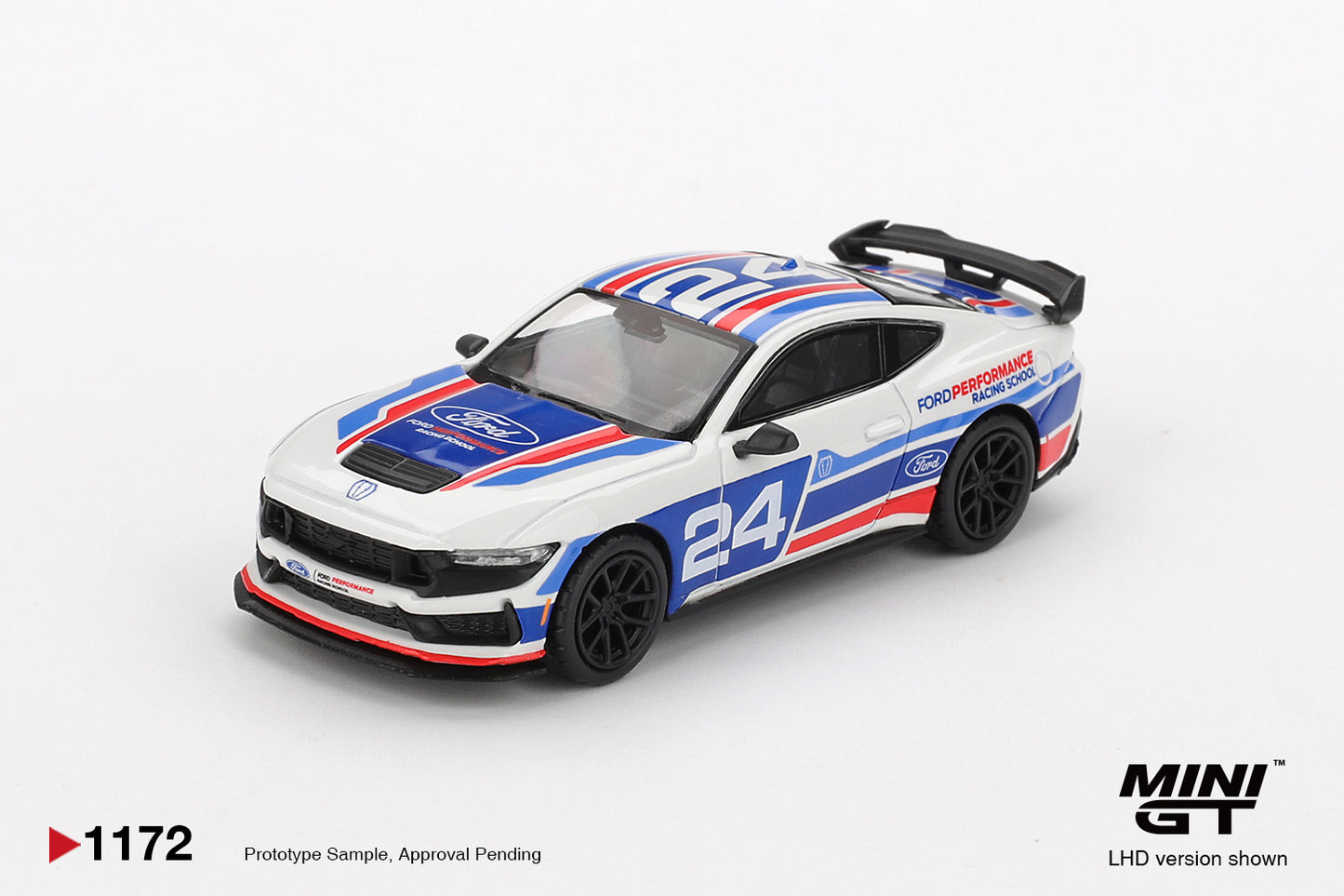 Mini GT #1172 - Ford Mustang Dark Horse #24 Ford Performance Racing School | 1:64