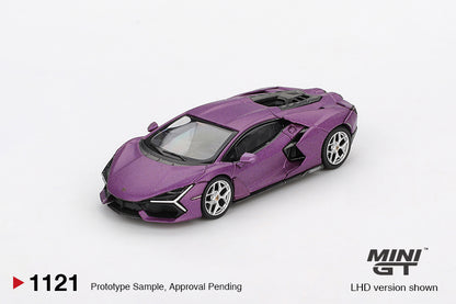 Mini GT #1121 - Lamborghini Revuelto, Viola 30th Matte | 1:64