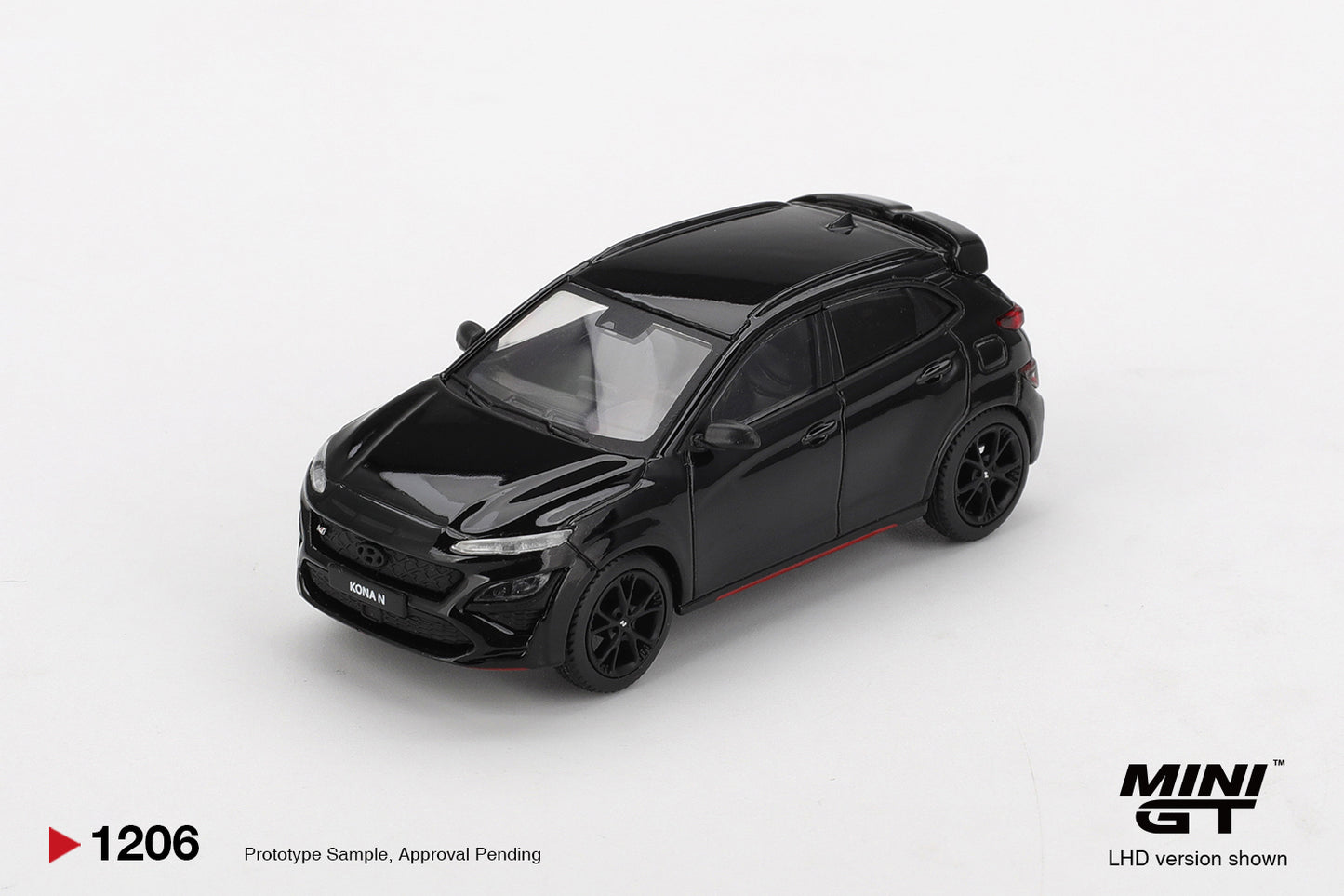 Mini GT #1206 - Hyundai KONA N, Phantom Black | 1:64
