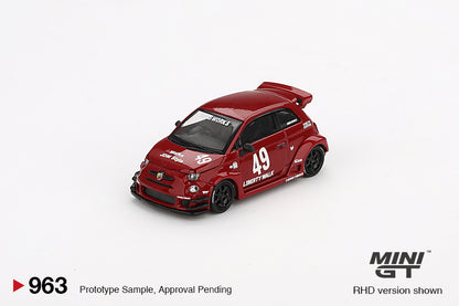 Mini GT #963 - Fiat Abarth 595 LB-Works X, Abas Works rot | 1:64
