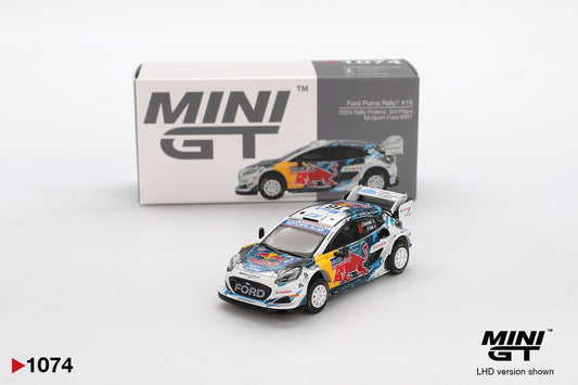 Mini GT #1074 - Ford Puma Rally 1 #16 M-Sport Ford WRT 2024 Rally Finland 3rd Place | 1:64