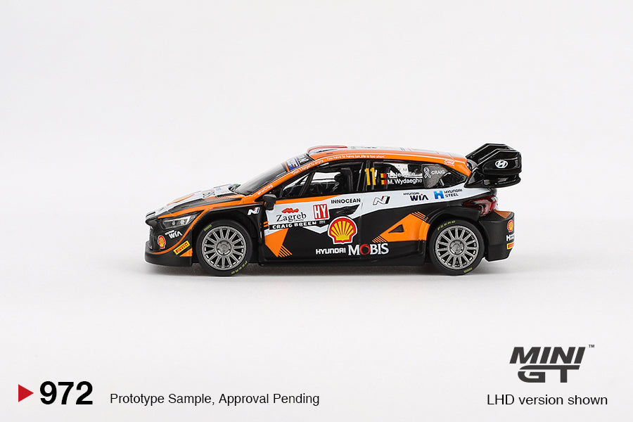 Mini GT #972 - Hyundai i20 N Rally1 #11 2023 Rally Croatia Power Stage Winner | 1:64