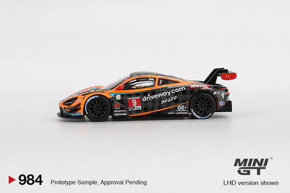 Mini GT #984 - McLaren 720S GT3 Evo Pfaff Motorsports IMSA Daytona 24 Hrs, orange/black | 1:64