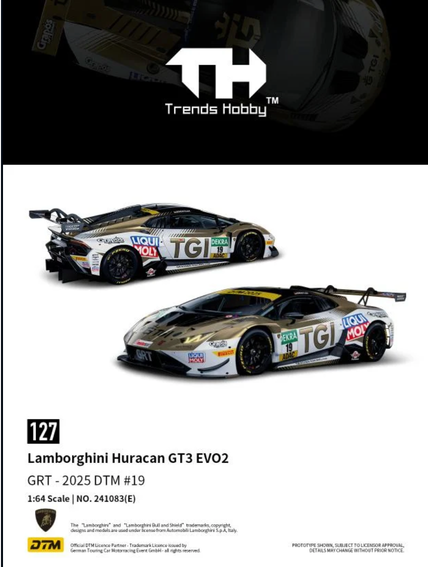 Trends Hobby - Lamborghini Huracan GT3 EVO2 - DTM 2025 #19 | 1:64