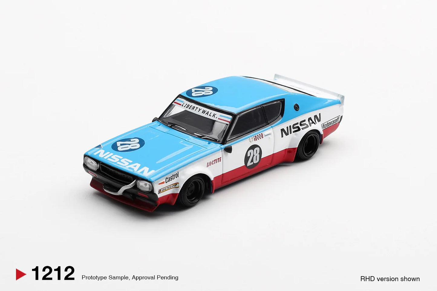 Mini GT #1212 - Nissan GT-R (KPGC110) Skyline Kenmeri Liberty Walk Nissan Racing 75 Concept | 1:64