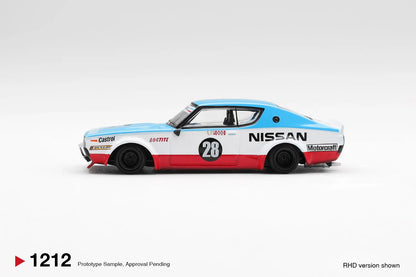 Mini GT #1212 - Nissan GT-R (KPGC110) Skyline Kenmeri Liberty Walk Nissan Racing 75 Concept | 1:64