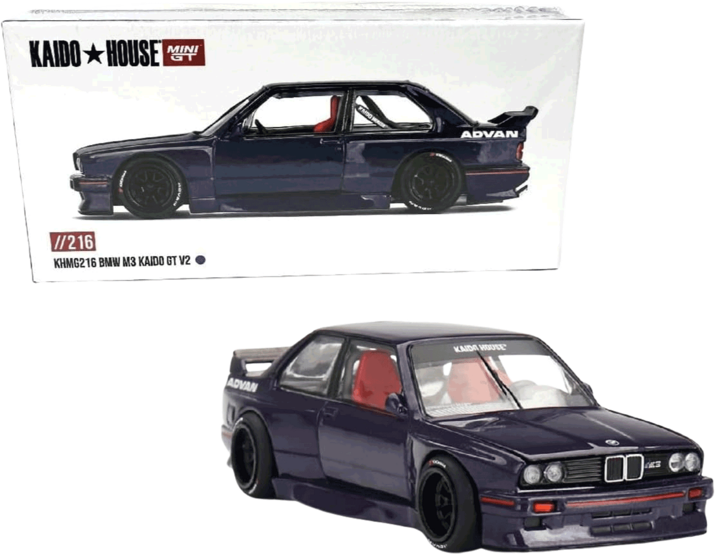 Kaido House - Mini GT: BMW M3 (E30) Kaido GT V2 (KHMG216), blue inkl. CHANCE auf CHASE | 1:64