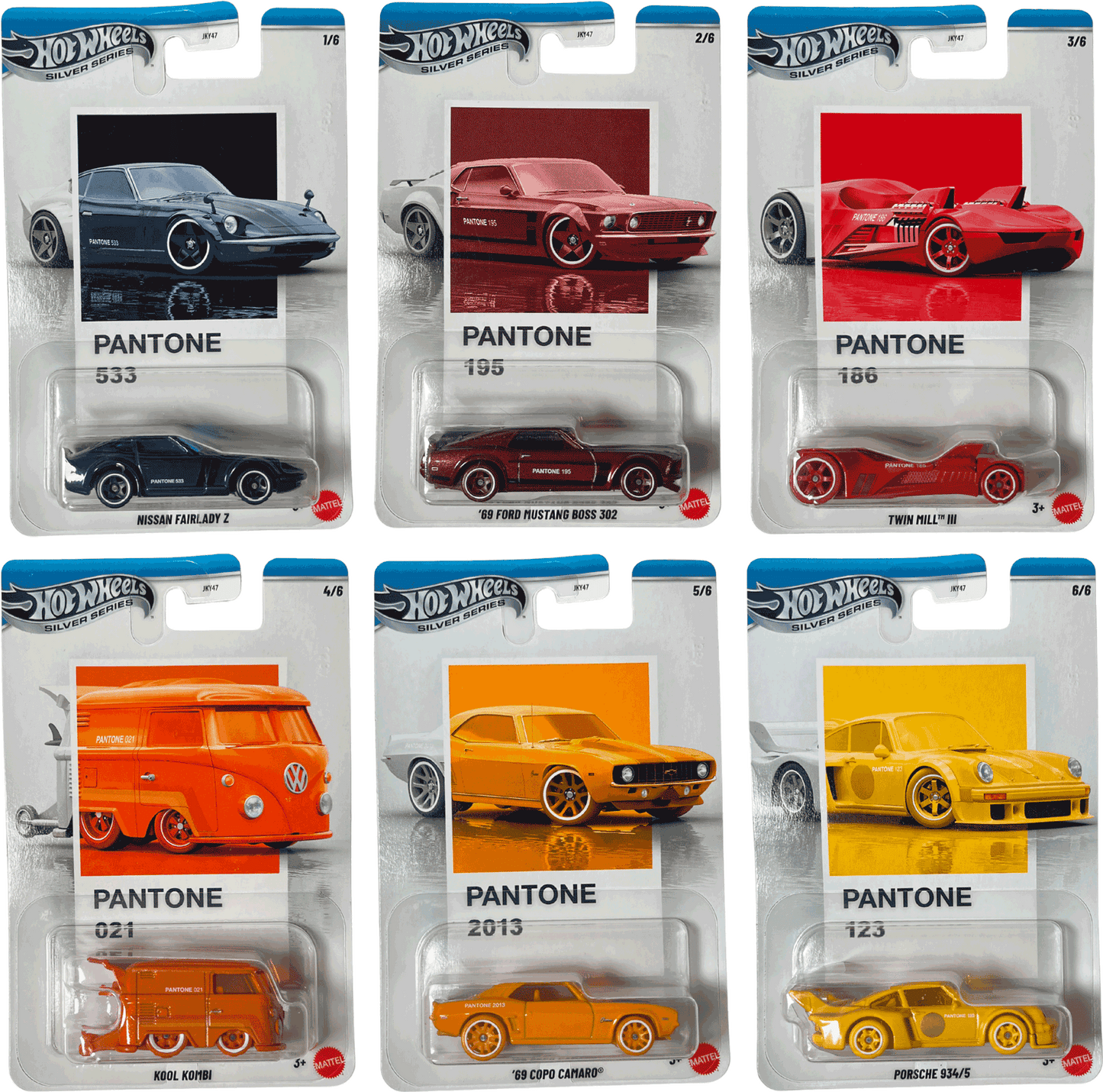 Hot Wheels 2025 Pantone Set, 6 Fahrzeuge | 1:64