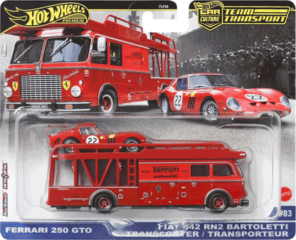 Hot Wheels Team Transport 2025 Ferrari 250 GTO & Fiat 642 RN2 Bartoletti | 1:64