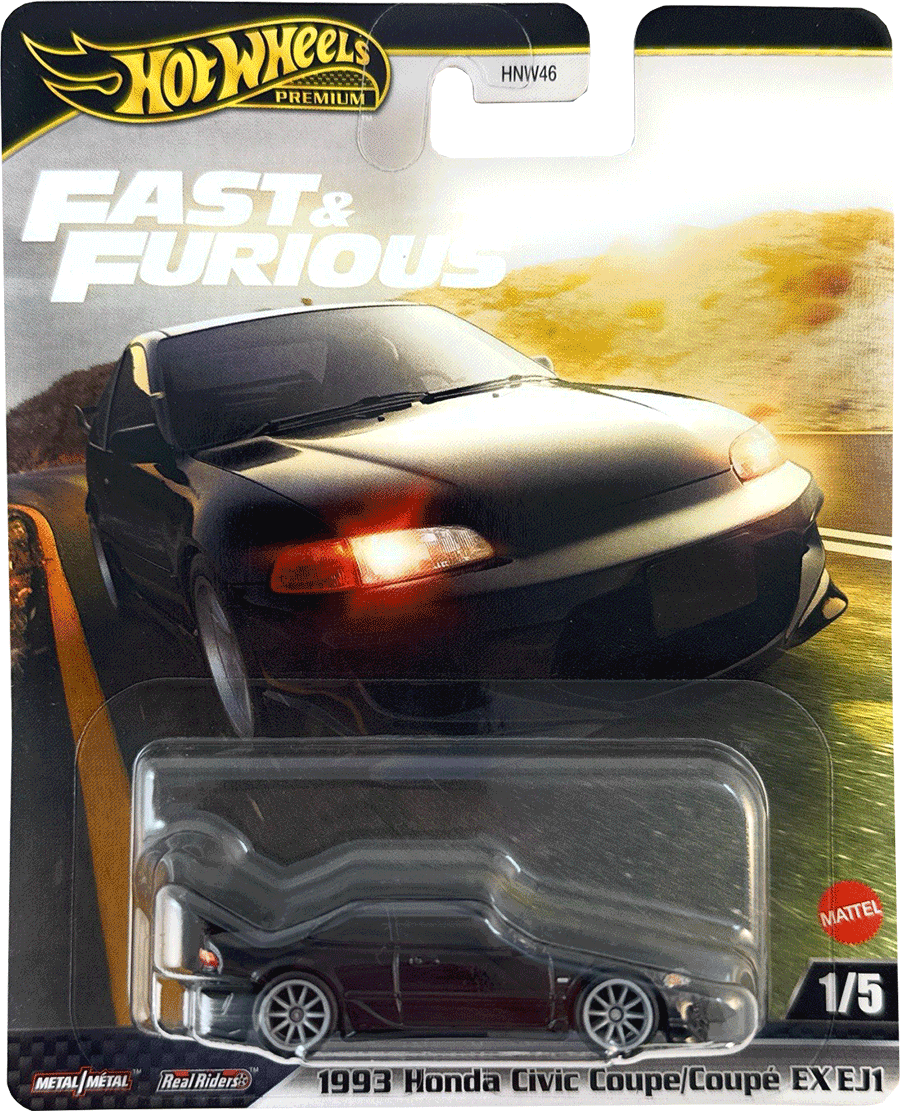 Hot Wheels 2025 Premium Fast & Furious 1993 Honda Civic Coupe EX EJ1 | 1:64