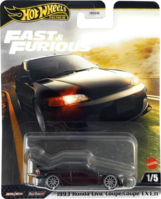 Hot Wheels 2025 Premium Fast & Furious 1993 Honda Civic Coupe EX EJ1 | 1:64