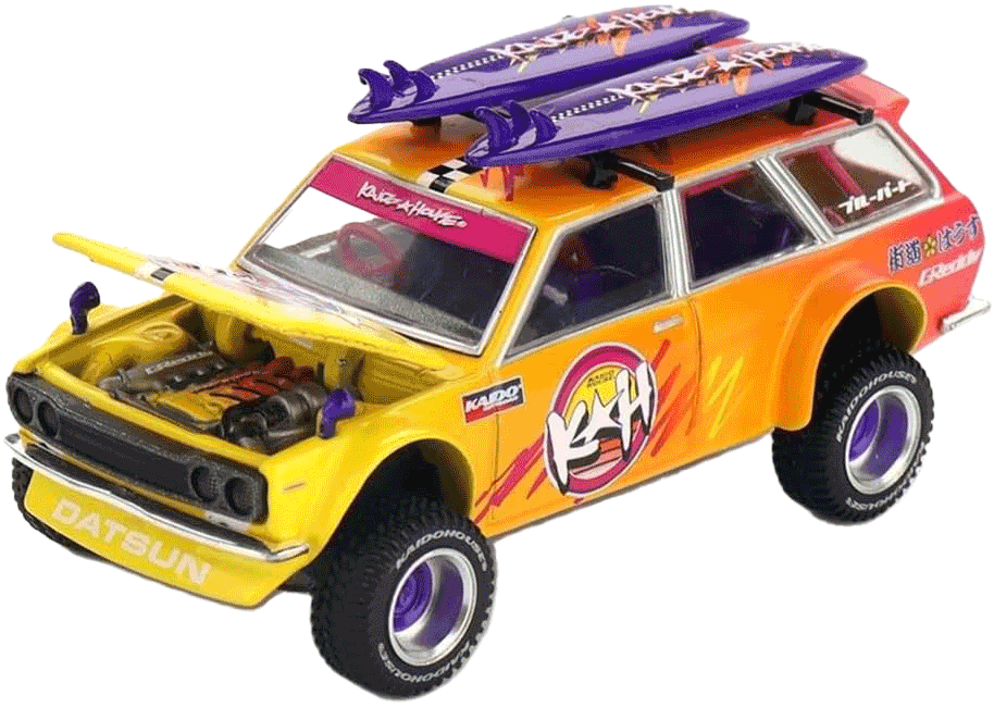 Kaido House - Mini GT: Datsun 510 Wagon 4x4 Kaido Islands V1 (KHMG210) | 1:64