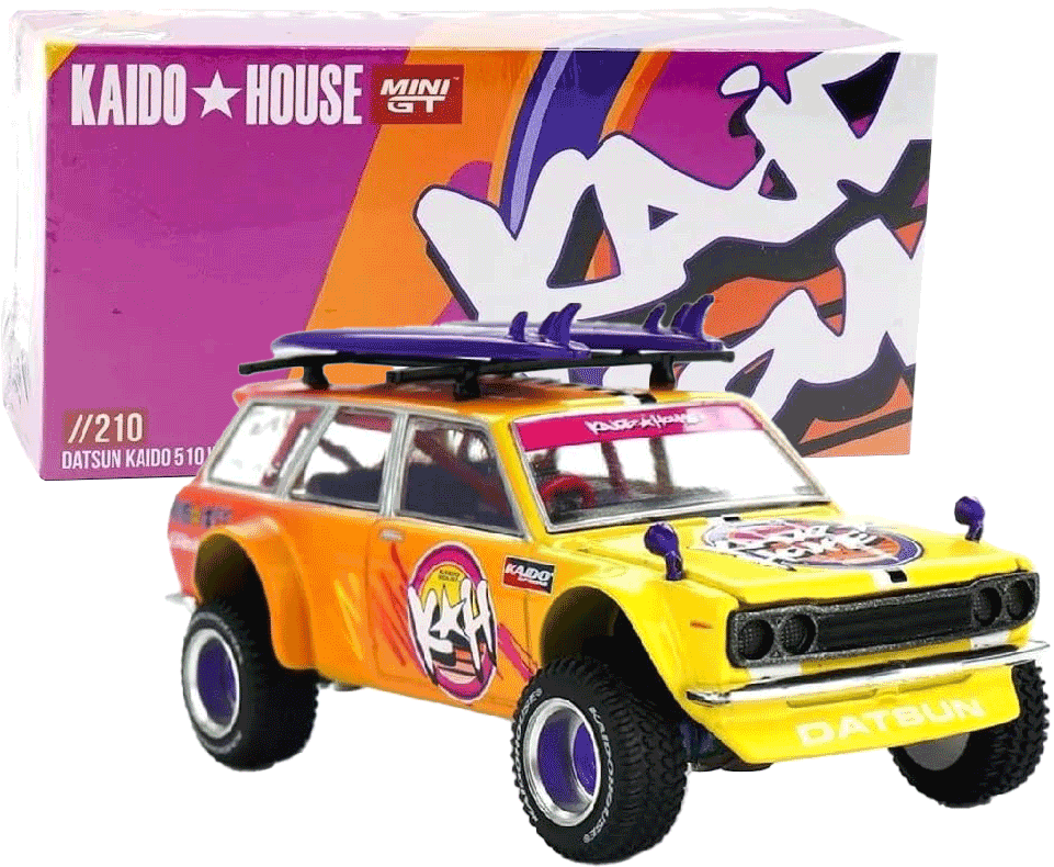Kaido House - Mini GT: Datsun 510 Wagon 4x4 Kaido Islands V1 (KHMG210) | 1:64