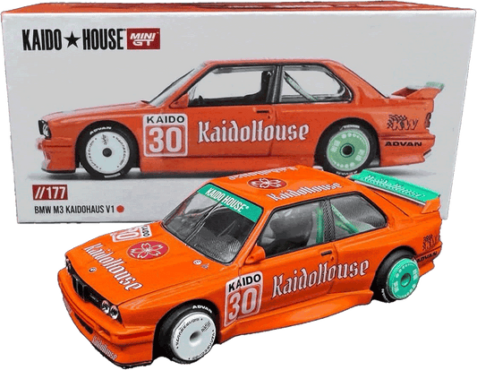 Kaido House - Mini GT: BMW M3 (E30) Kaidohaus V1, orange (KHMG171) inkl. CHANCE auf CHASE | 1:64