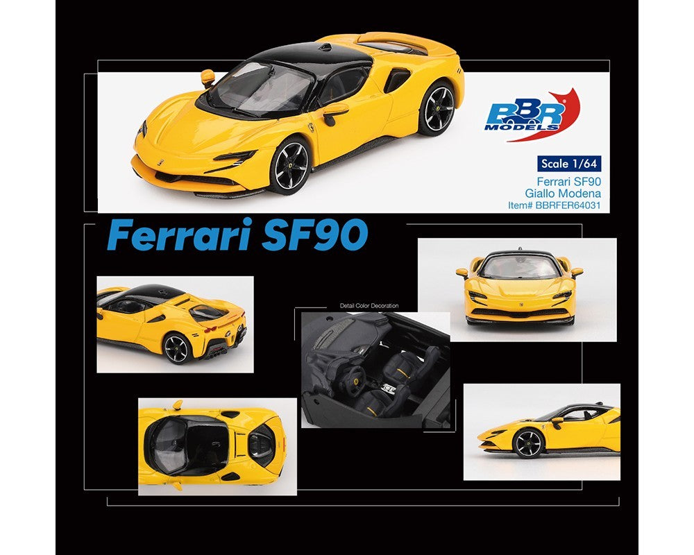 BBR Models - Mini GT: Ferrari SF90, Giallo Modena | 1:64
