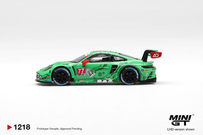 Mini GT #1218 - Porsche 911 GT3 R (992) #77 AO Racing 2025 IMSA Sebring 12 Hrs Class Winner | 1:64